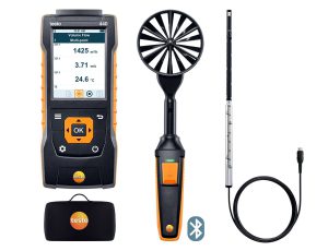 testo 440 комбі комплект 1 - анемометр (0...35 м/с, -20...+70 °C, 700...1 100 гПа) із зондом крильчаткою 100 мм та зондом термоанемометром
