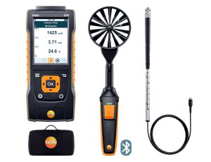testo 440 комбі комплект 2 - анемометр (0,3...50 м/с, -20...+70 °C) із зондом крильчаткою 16 мм та зондом крильчаткою 100 мм