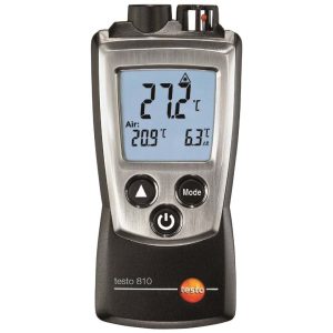 testo 810 - пірометр, інфрачервоний термометр (ІЧ -30...+301 °C, повітря -10...+50 °C), оптика 6:1, 1-точковий лазер, промисловий пірометр