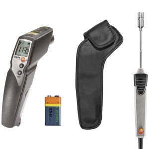 testo 830 Т4 комплект - пірометр, інфрачервоний термометр (-30…+401 °C) із зондом температури поверхні, оптика 30:1, 2-точковий лазер, промисловий пірометр