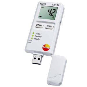 testo 184 G1 - логер, реєстратор вібрації, температури і вологості для транспортування крихких товарів