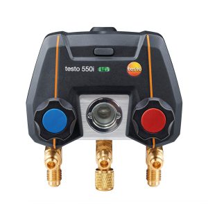 testo 550i - манометрический коллектор для заправки кондиционера с 2-ходовым блоком клапанов и Bluetooth