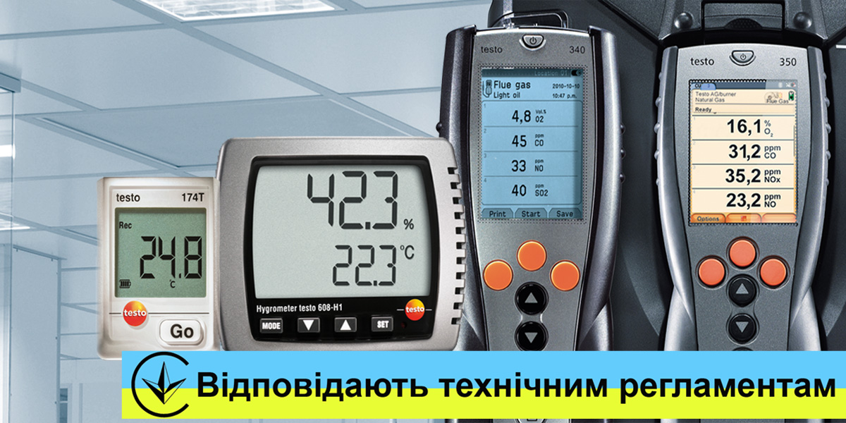 Сертифіковані прилади Testo