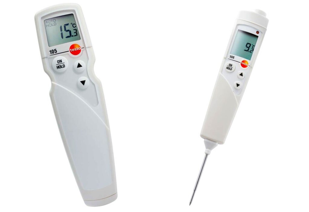 Термометри testo 105 і106 для м’яса та вина