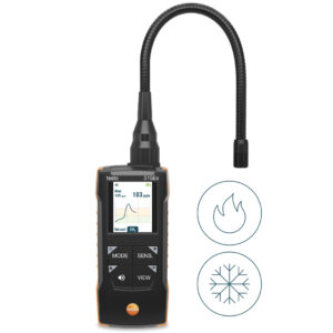 testo 515 Ex метан фреон - газоаналізатор, детектор витоку горючих газів і холодоагентів із візуальною та звуковою сигналізацією, вібрацією, трикольоровою індикацією
