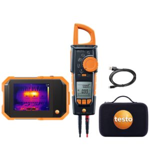 testo 862-2 комплект електрика - міні тепловізор будівельний зі струмовими кліщами для енергоаудиту, систем ОВК, електрики, будівництва, СТО, автомобілів